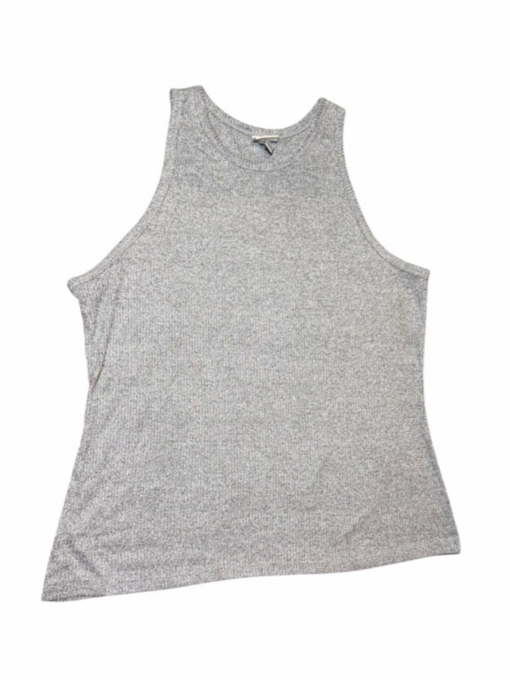 a new day Heathered Light Gray Ribbed Tank Top